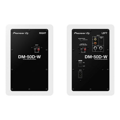 Pioneer DJ DM-50D-W Verstärkter Lautsprecher, Weiß, 25 W