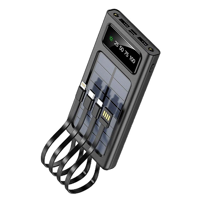APM Power Bank Solar 10 000 mAh Negro Compacto Portátil