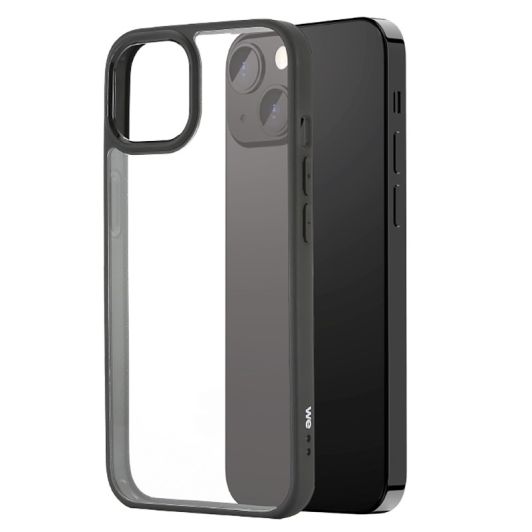 WE Carcasa iPhone 13 Transparente con Borde Negro