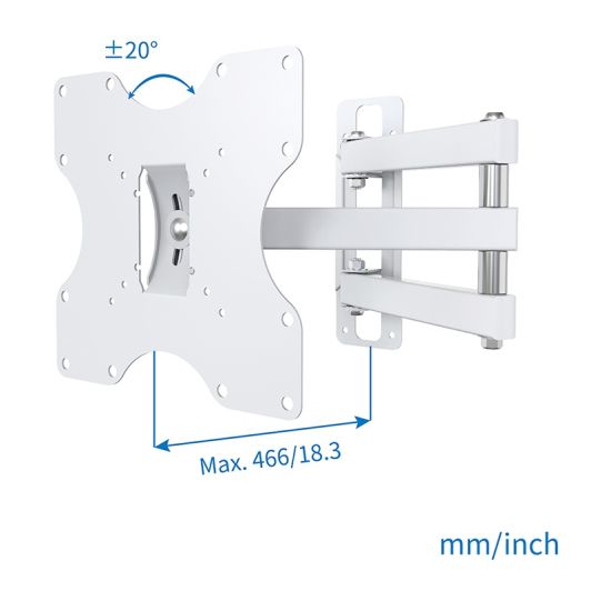 Edenwood D1 Soporte Articulado Para TV 19‑32" Blanco