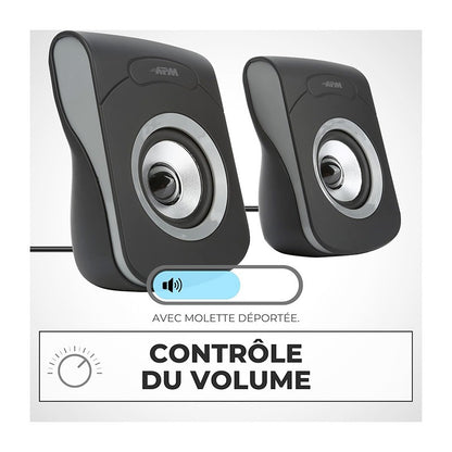 APM Altavoz USB 2.0 con Cable Gris 6W