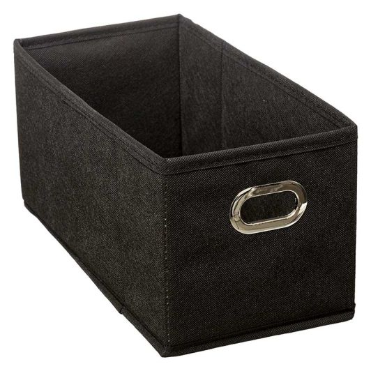 Caja de Almacenamiento Plegable Negra 15x31cm