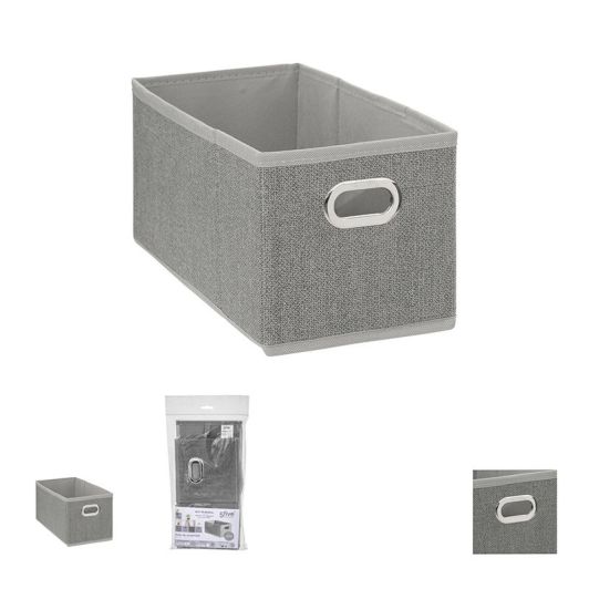 Caja deAlmacenamiento Plegable Gris Jaspeado 15x31 cm