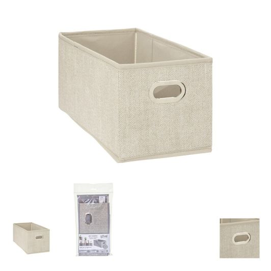 Faltbare Aufbewahrungsbox Beige Jasperiert 15x31cm für Zuhause praktisch