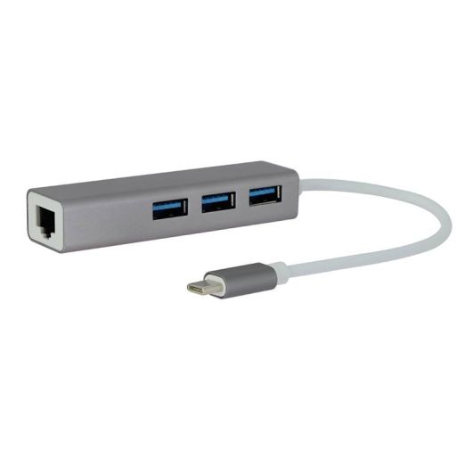 SEDEA Hub Adaptador USB‑C a RJ45 con 3 puertos