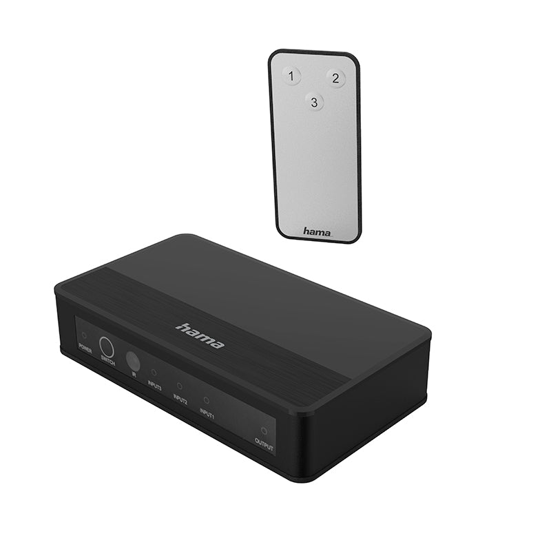 Conmutador HAMA HDMI 4K 3 Entradas 1 Salida Ultra HD
