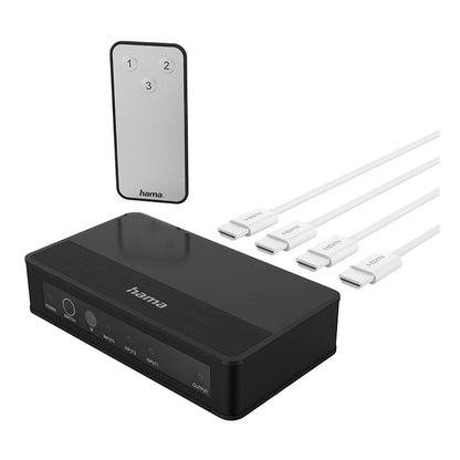 Conmutador HAMA HDMI 4K 3 Entradas 1 Salida Ultra HD