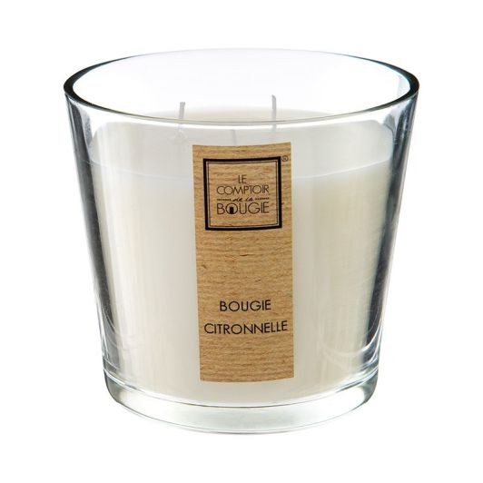 Vela de Citronela Vaso Vidrio 500gr