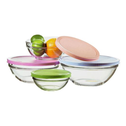 Glasbehälter 4er Set Transparent mit Deckel Verschiedene Größen