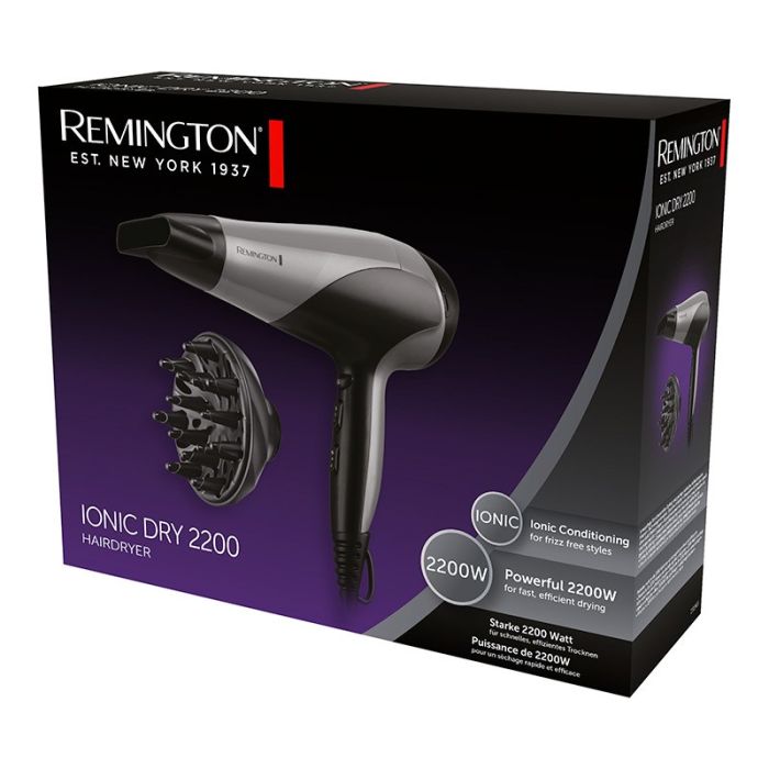 Remington D3190S Secador de Pelo Negro 2200W Iónico