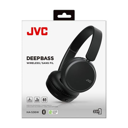 JVC HA-S36W-B-U Bluetooth-Kopfhörer 35h Akkulaufzeit Schwarz