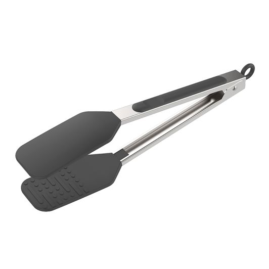 CECOA DIFFUSION Pinzas Cocina Acero Inoxidable Silicona Negro