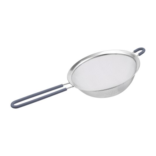 Colador 20cm Acero Inoxidable con Mango de Silicona