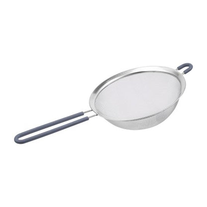 Colador 20cm Acero Inoxidable con Mango de Silicona