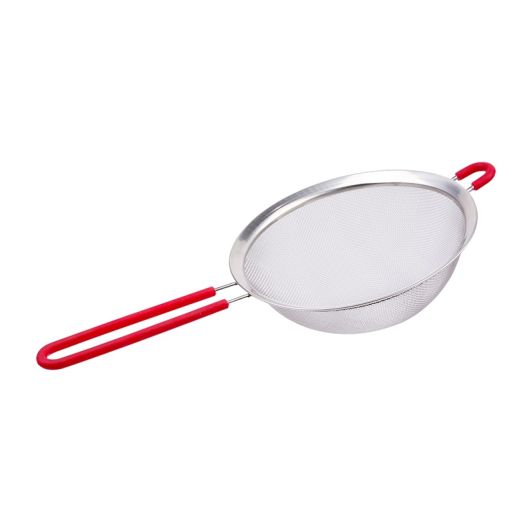 Colador 20cm Acero Inoxidable con Mango de Silicona