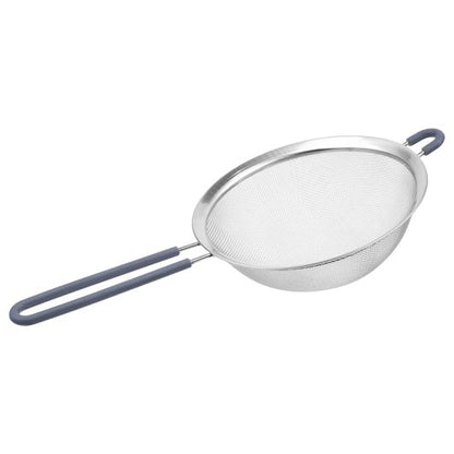 Colador 20cm Acero Inoxidable con Mango de Silicona