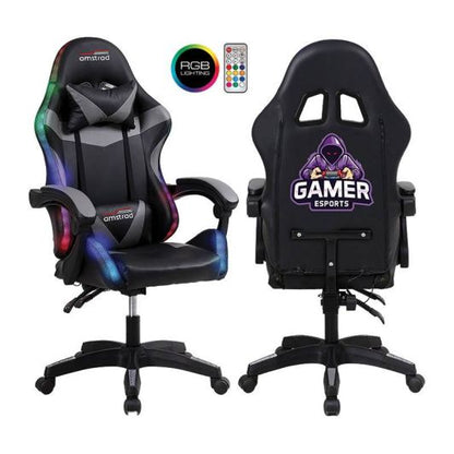 AMSTRAD 900 Silla Gaming LED RGB Negro