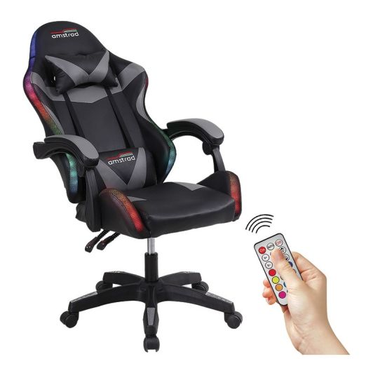 AMSTRAD 900 Silla Gaming LED Tiger Negra