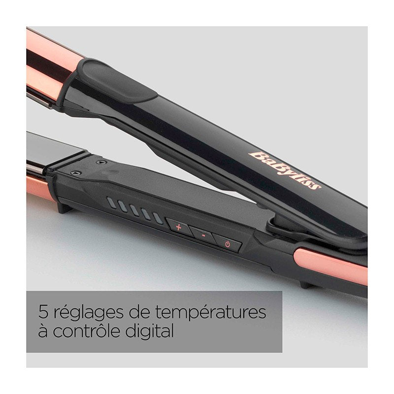 Babyliss ST482E Plancha Alisadora y Moldeadora Iónica Titanio Oro Rosa