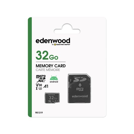 Edenwood Tarjeta Micro SD 32 GB Clase 30 con Adaptador