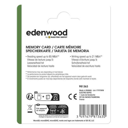 EDENWOOD Tarjeta Micro SD 256GB Clase 10 con Adaptador
