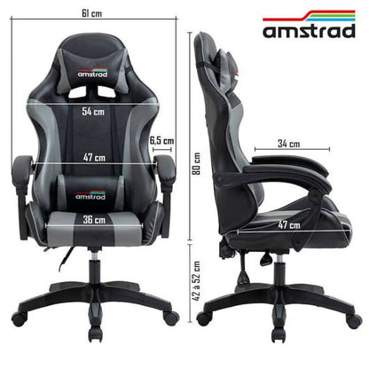 AMSTRAD AMS 800 Silla Gaming LED RGB Negro