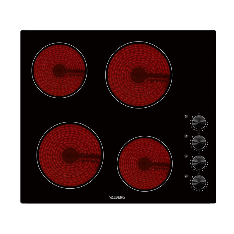 VALBERG VH 4 TM 007C Placa Vitrocerámica 4 Quemadores 6000W