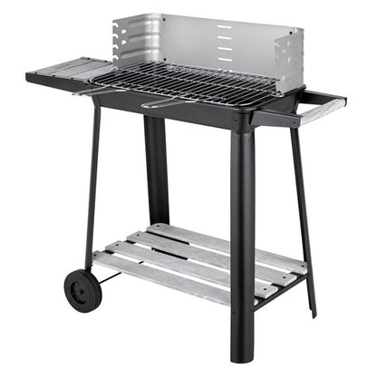 Barbacoa Carbón 6‑8 Personas con Cortavientos y Estante VALBERG 49cm CH-VAL-KETTLE57