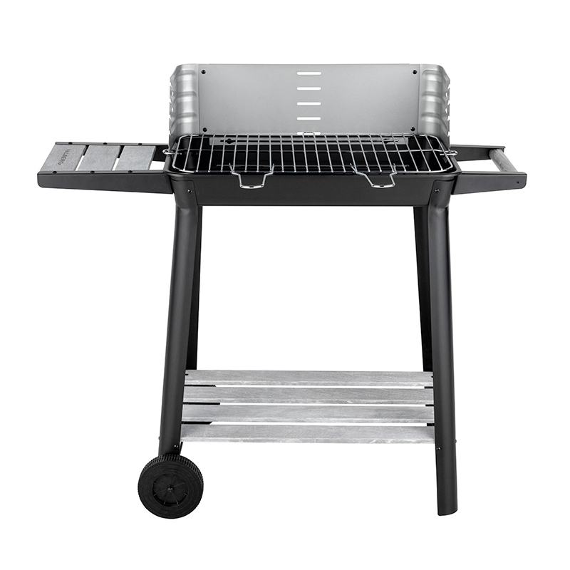 Barbacoa Carbón 6‑8 Personas con Cortavientos y Estante VALBERG 49cm CH-VAL-KETTLE57
