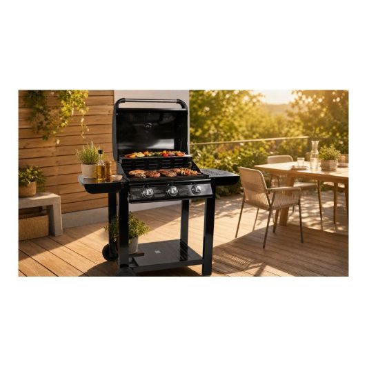 VALBERG Barbacoa Gas 3 Quemadores 8‑10 Personas