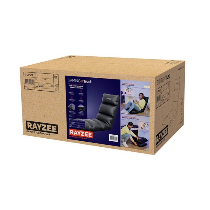 Trust Gaming Rayzee Silla Negra con Respaldo Reclinable 90‑180°