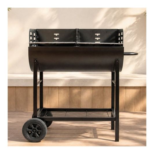 VALBERG CH-VAL-DBARREL6640 Barbacoa de Carbón Doble Parrilla 3 Niveles