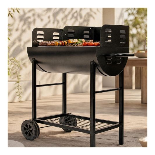 VALBERG CH-VAL-DBARREL6640 Barbacoa de Carbón Doble Parrilla 3 Niveles