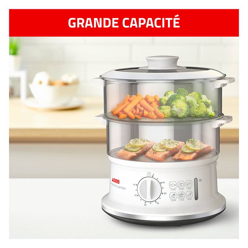 SEB VC145100 Vaporera Acero Inoxidable 6 L Capacidad