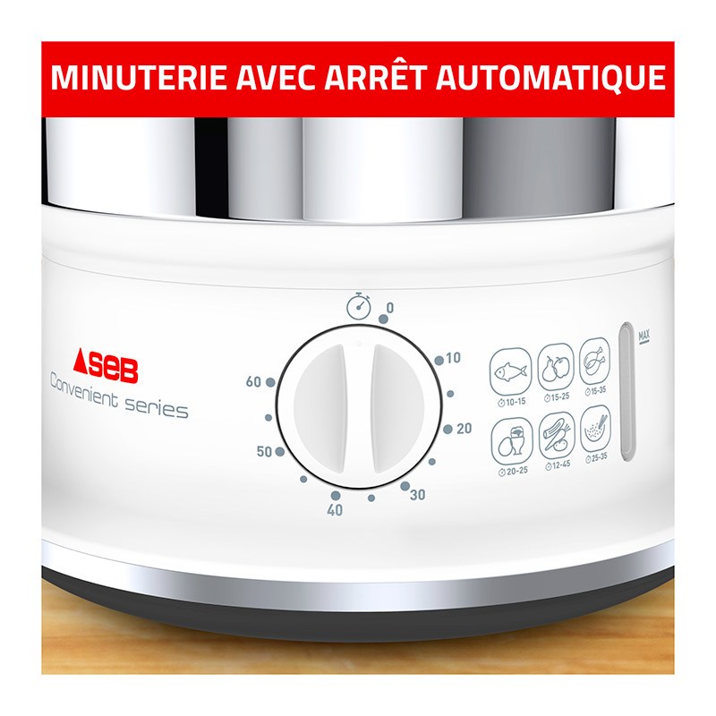 SEB VC145100 Vaporera Acero Inoxidable 6 L Capacidad