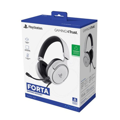 Trust Gaming Forta Auriculares con Micrófono Material Reciclado Blanco