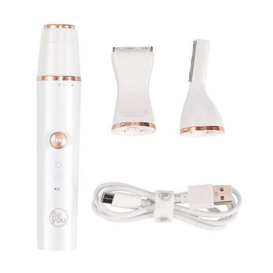 BE YOU Depiladora Femenina Inalámbrica con Cabezales Adaptables