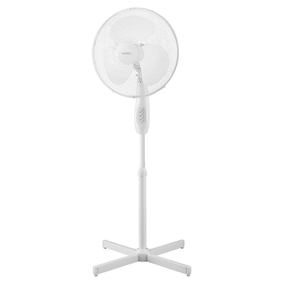 VALBERG Ventilador de Pie 45W 40 cm 3 Velocidades Oscilante Blanco