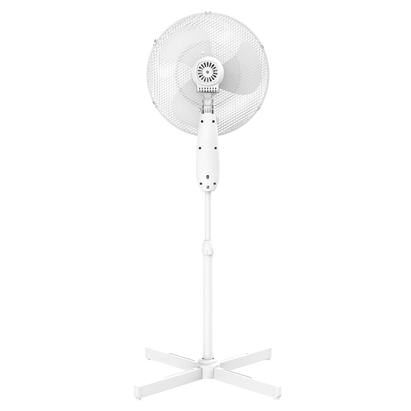 VALBERG Ventilador de Pie 45W 40 cm 3 Velocidades Oscilante Blanco