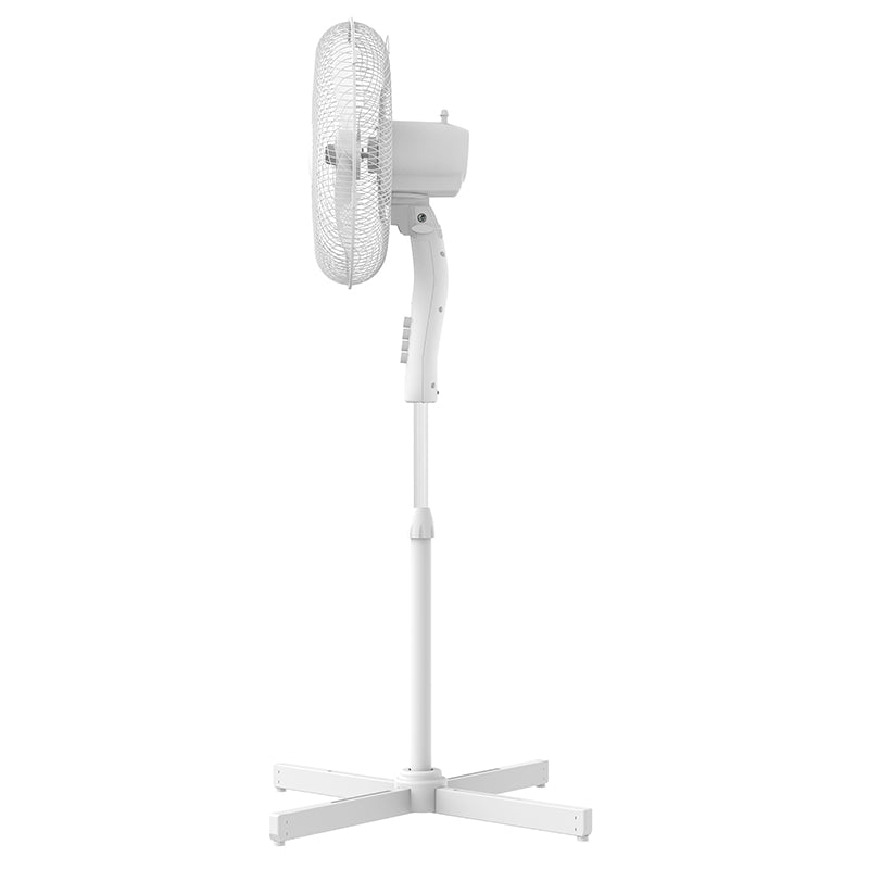 VALBERG Ventilador de Pie 45W 40 cm 3 Velocidades Oscilante Blanco