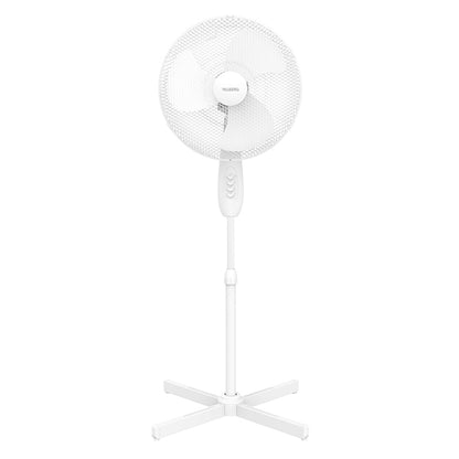 VALBERG Ventilador de Pie 45W 40 cm 3 Velocidades Oscilante Blanco