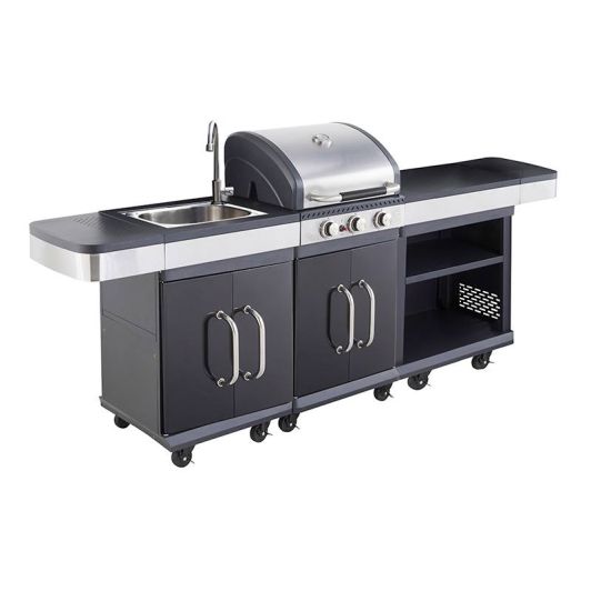 COOK N EAT Cocina Exterior de Gas 3 Quemadores 11500W