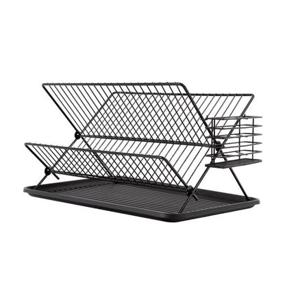 Cosylife Escurridor de Metal Negro Plegable