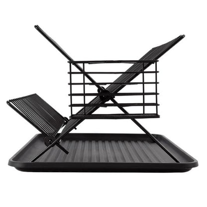 Cosylife Escurridor de Metal Negro Plegable