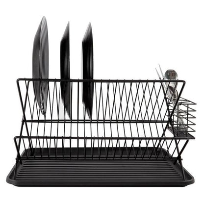 Cosylife Escurridor de Metal Negro Plegable