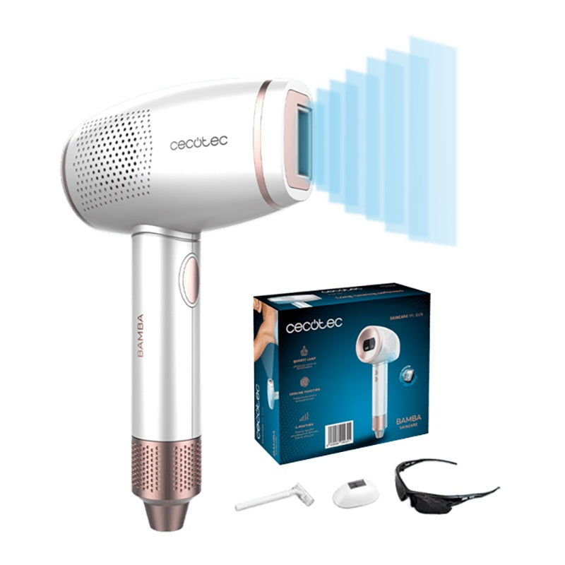 CECOTEC Bamba SkinCare IPL Quartz Depiladora 500000 Pulsos Blanca Rosa