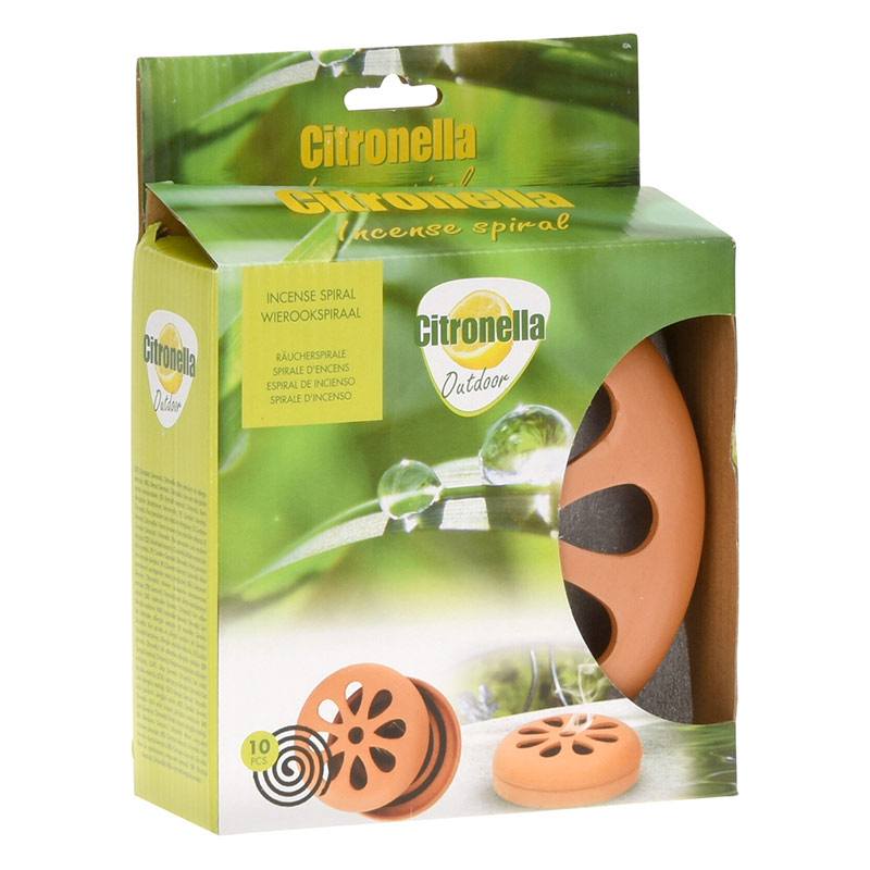 Koopman Incienso Antimosquito de Citronela Terracota 10 Espirales