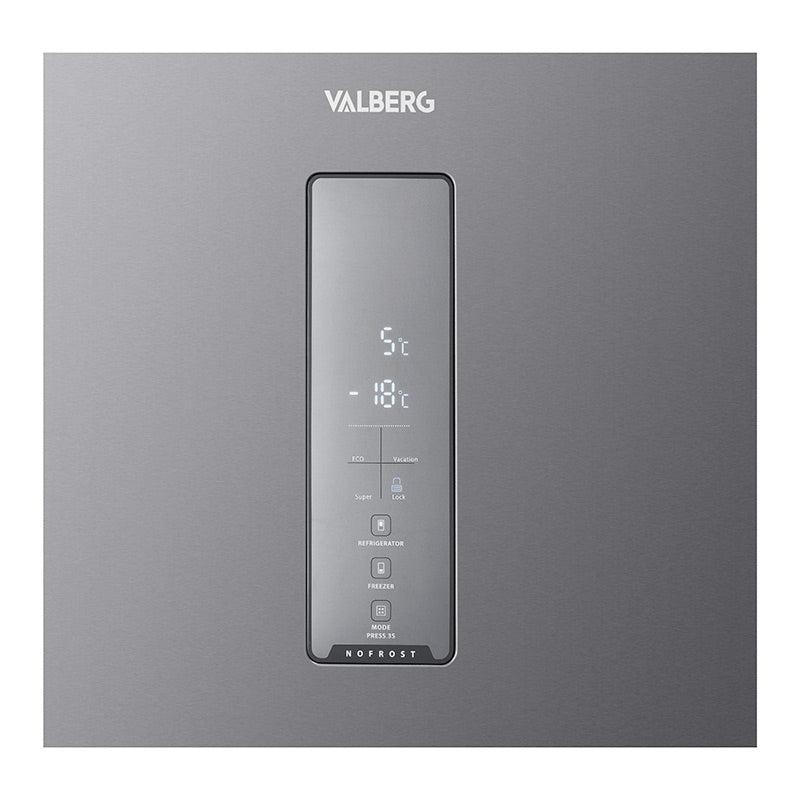 VALBERG Frigorífico Combi No Frost 323L Inox 185cm