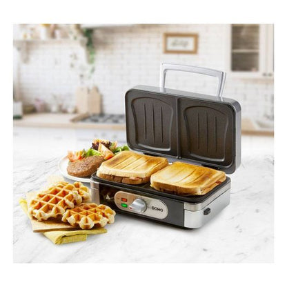 DOMO DO9264C Sandwichera 3 en 1 1000W Inox
