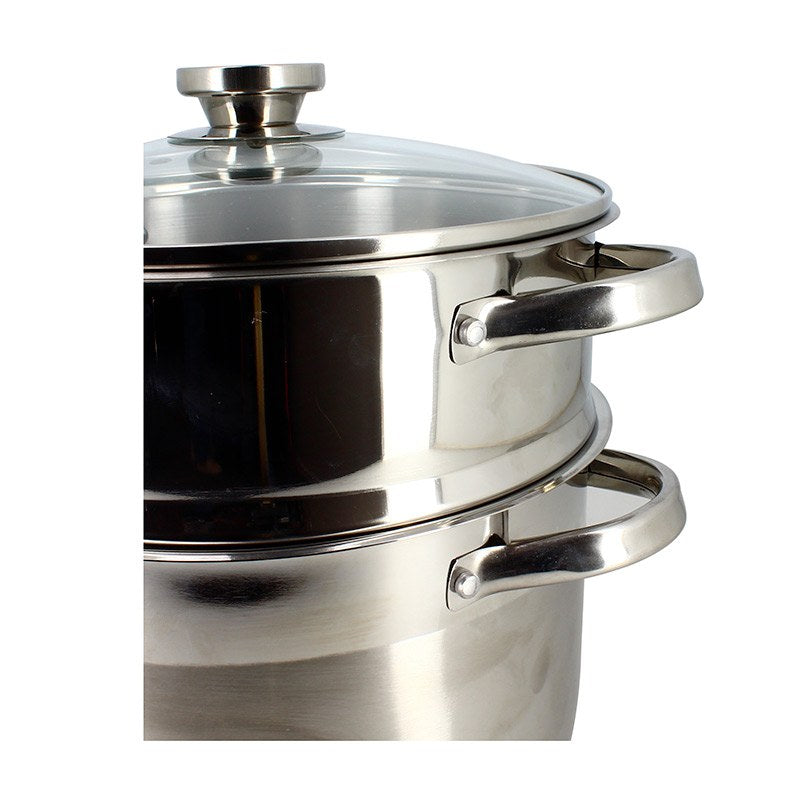 MENASTYL Couscoussier Inoxidable 10L Capacidad 24 cm Diámetro Para Inducción